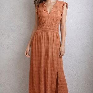 Anthropology Terracotta Maxi Dress Size Small